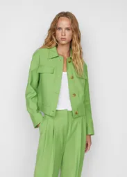 Chaqueta Blair-W Verde Talla L Mujer Mango