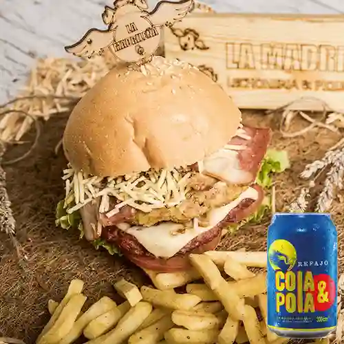 Hamburguesa con plátano+refajo colapola