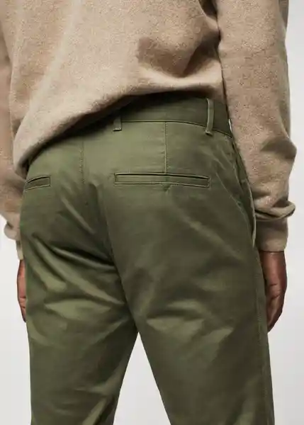 Pantalón Barna Khaki Talla 36 Hombre Mango