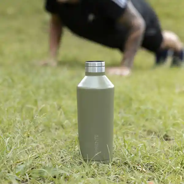 Botella Doble Pared en Acero Verde Oscuro Ambiente Gourmet
