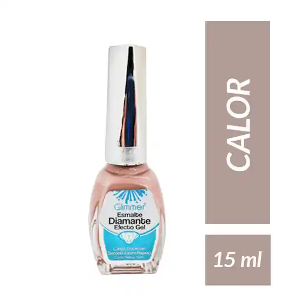 Glimmer Esmalte Diamante Efecto Gel Tono Calor 15 mL