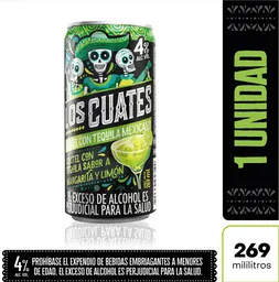Los Cuates Coctel Tequila Margarita Limón