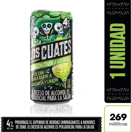 Los Cuates Coctel Tequila Margarita Limón