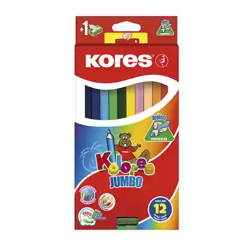 Kores Lápices de Colores Jumbo