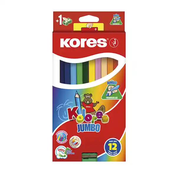 Kores Lápices de Colores Jumbo