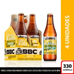 Cerveza Bbc Bacatá Blanca - Botella 330 Ml X4