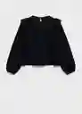 Blusa Mari Negro Talla 11 Niñas Mango