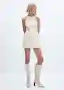 Vestido Goji Crudo Talla XS Mujer Mango
