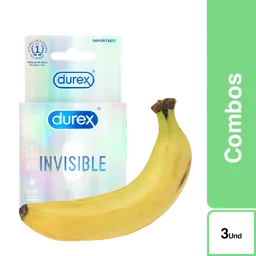 Combo Durex Invisible + Bananos 2 Und