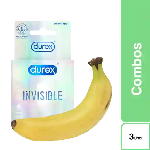 Combo Durex Invisible + Bananos 2 Und