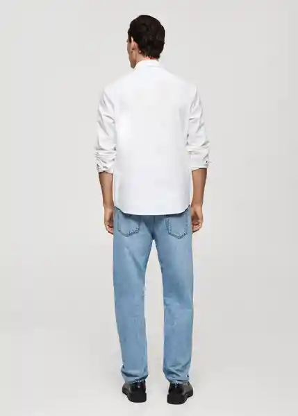 Camisa Oxford Blanco Talla XXL Hombre Mango