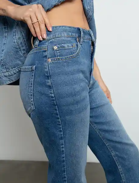 Jean Bluei Mujer Azul Índigo Medio Talla 12 493F327 Naf Naf