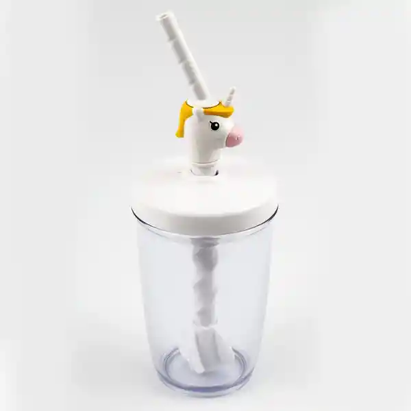 Vaso Pitillo en Plástico Unicornio Capacidad 300 mL