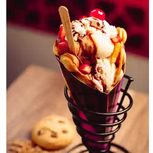 Wafles con Helado