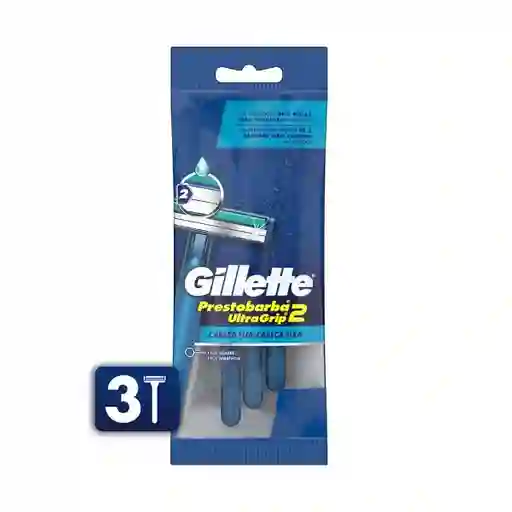 Gillette Prestobarba2 UltraGrip Máquinas Para Afeitar Desechables 3 Unidades