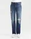 Jean High Rise Cosmo Heritage Femenino Azul Clásico 6 Chevignon