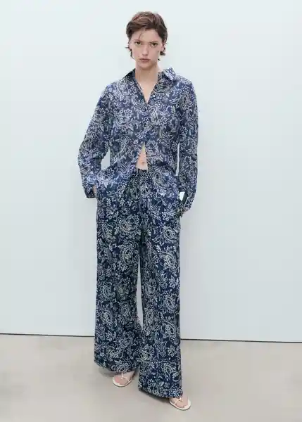 Pantalón Nemo Azul Talla XS Mujer Mango