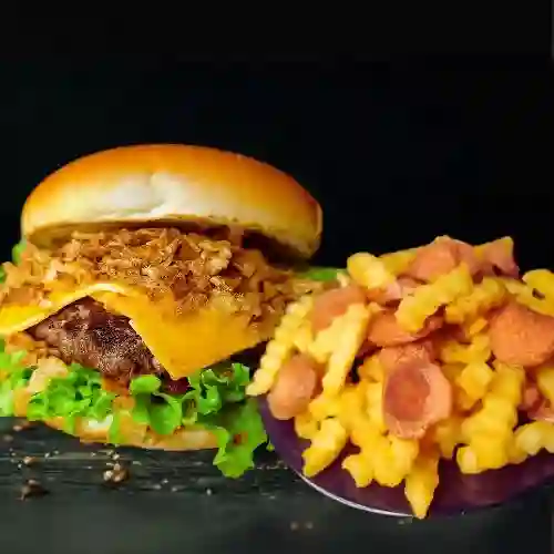 Hamburguesa + Salchipapa