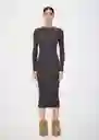 Vestido Watts Antracita Talla M Mujer Mango