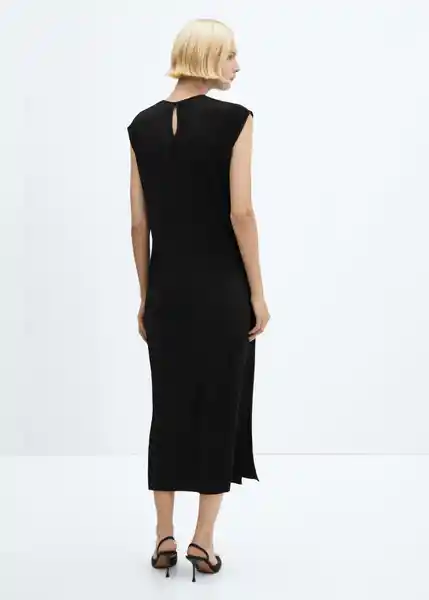 Vestido Jungla-A Negro Talla L Mujer Mango