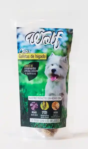 Wolf Snack Para Perro Chips de Hígado 120 g