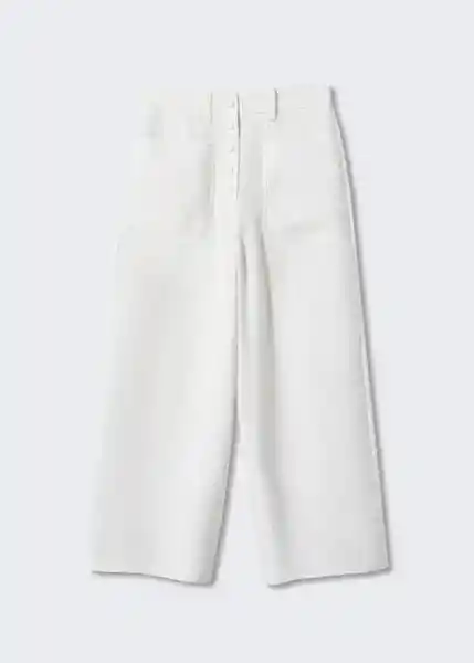 Pantalón Minerva-H Blanco Talla XL Mujer Mango