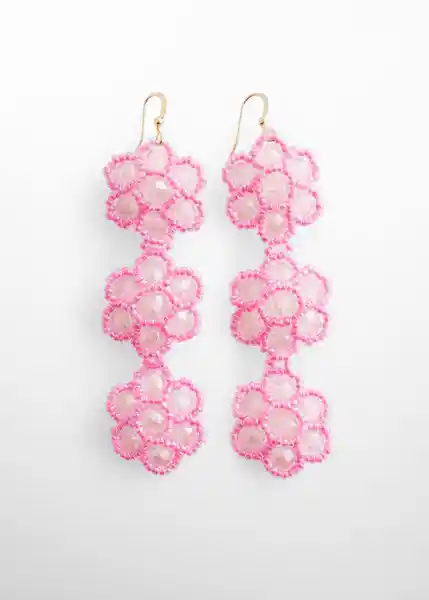 Pendientes Peoni Rosa Talla 99 Mujer Mango