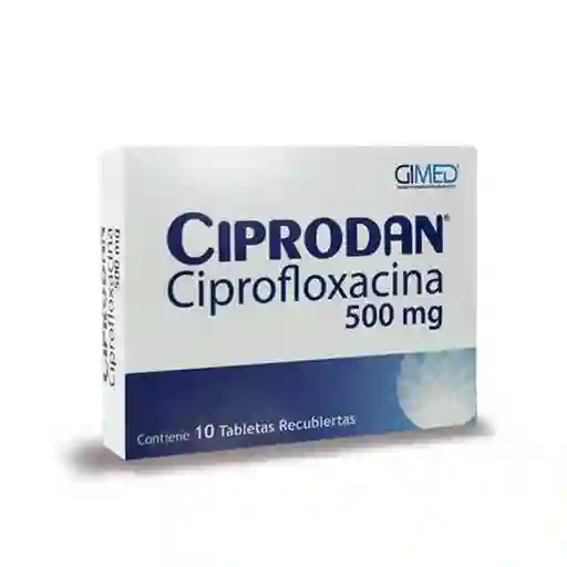  Ciprodan ( Ciprofloxacino ) 500 Mg Caja 