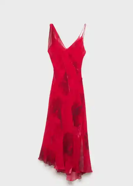 Vestido Amapola Rojo Talla M Mujer Mango