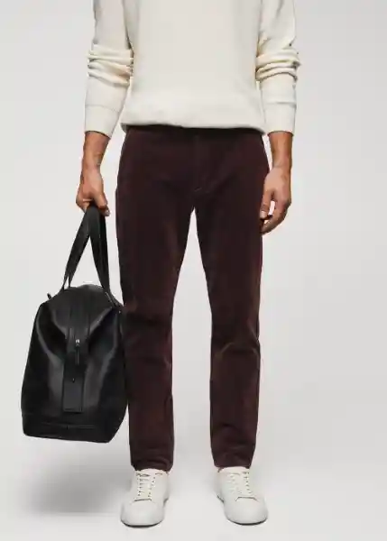 Pantalón Berdam Vino Talla 36 Hombre Mango