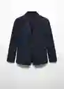 Blazer Americana Boreal Marino Talla 40 Mujer Mango