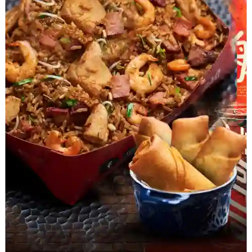 Promo Arroz Grande Especial + 4 Lumpia