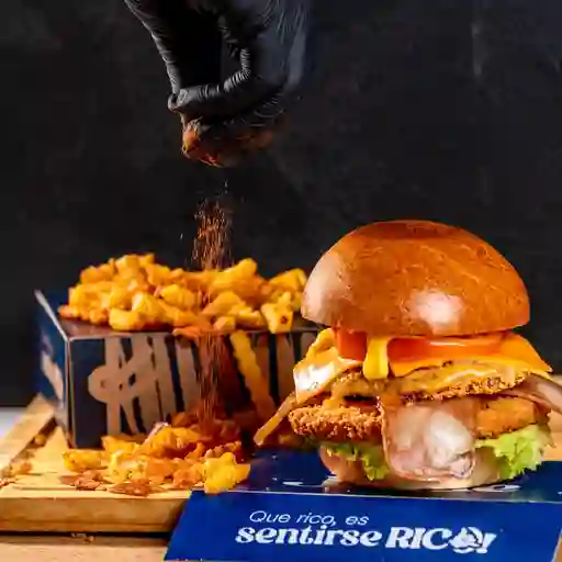 Hamburguesa millonaria especial en combo