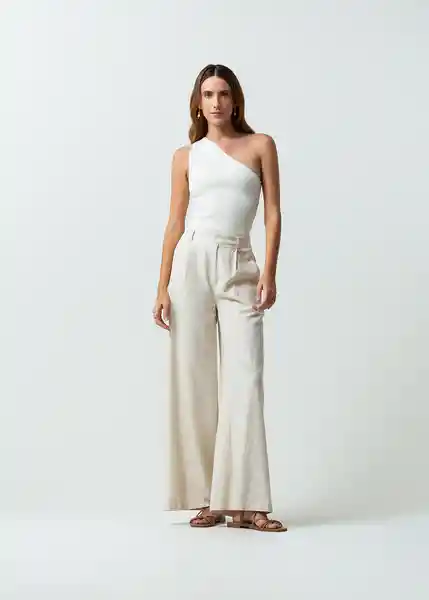 Camisa Tejido Mujer Crudo Marfil Claro Talla S 582G041 Naf Naf