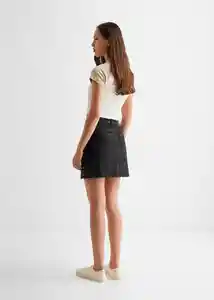 Falda Skirtn Negro Talla 18 Teen Niñas Mango