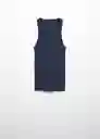 Top Riri Navy Talla M Mujer Mango