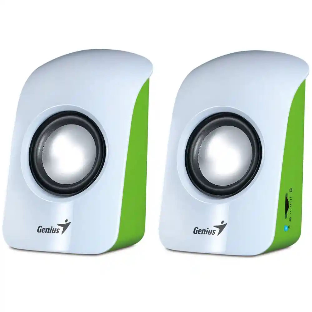 Genius Parlantes Blanco - Verde SP-U115 1.5 w