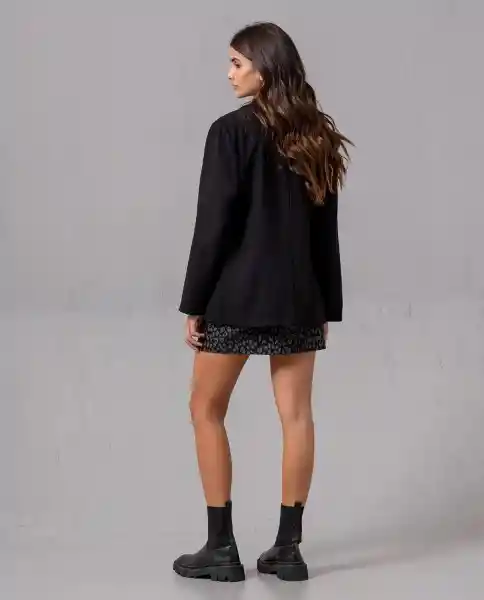 Blazer Mujer Negro Noche Ultraoscuro Talla L 66088 Rifle