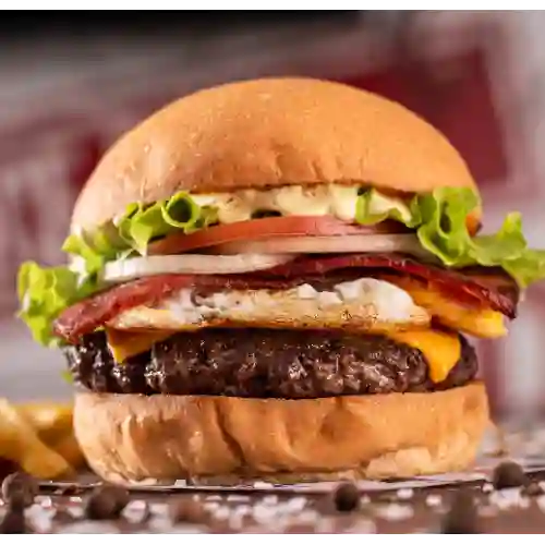 Hamburguesa Bufalo Criolla +Mr Tea Durazno 250ml