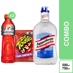 Combo Gatorade 500 mL + De Todito Bbq + Antioqueño Sin Azúcar