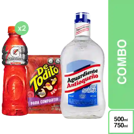 Combo Gatorade 500 mL + De Todito Bbq + Antioqueño Sin Azúcar