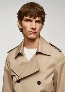 Chaqueta Parka Tango Camel Talla L Hombre Mango