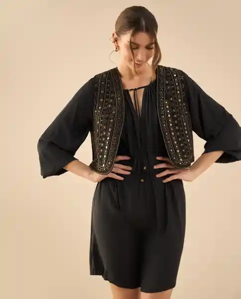 Chaqueta Negro Puro Ultraoscuro Talla S 422G220 Esprit