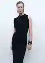 Vestido Enya Negro Talla M Mujer Mango