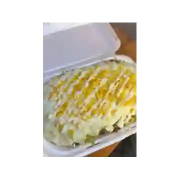 Salchipapa Gratinada + Perro Gratinado
