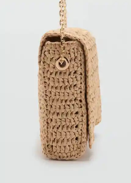 Bolso M Espiga Beige Talla 99 Mujer Mango