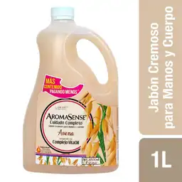 Aromasense Jabón Líquido Cremoso con Avena para Manos y Cuerpo