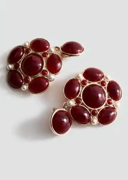 Pendientes Lina Rojo Talla 99 Mujer Mango