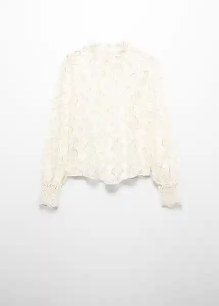 Blusa Sweet Off White Talla S Mujer Mango