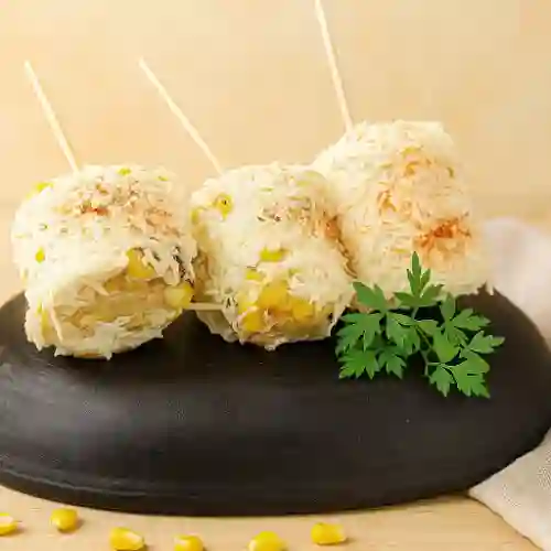 Mazorca con queso y tártara